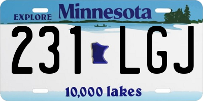 MN license plate 231LGJ
