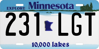 MN license plate 231LGT