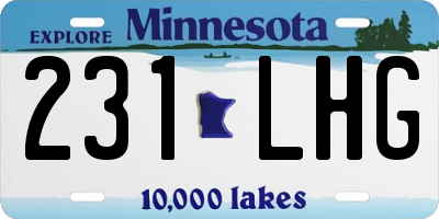 MN license plate 231LHG