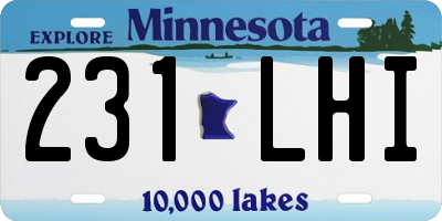 MN license plate 231LHI