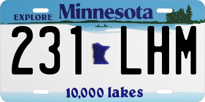 MN license plate 231LHM