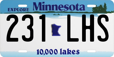 MN license plate 231LHS