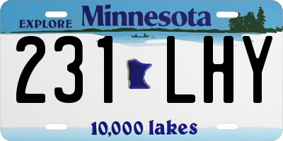 MN license plate 231LHY