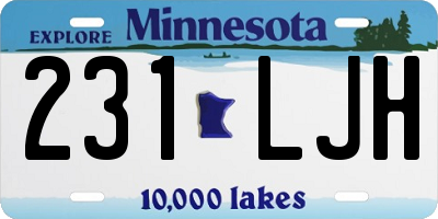 MN license plate 231LJH