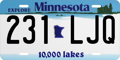 MN license plate 231LJQ