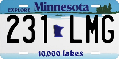 MN license plate 231LMG