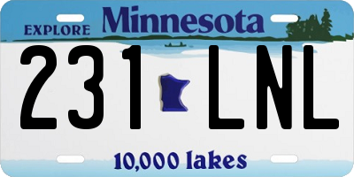 MN license plate 231LNL