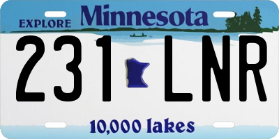 MN license plate 231LNR