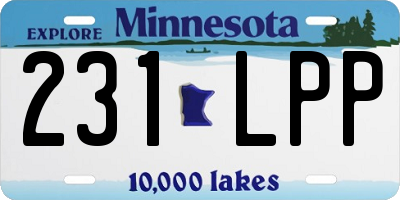 MN license plate 231LPP