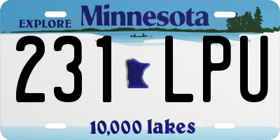 MN license plate 231LPU