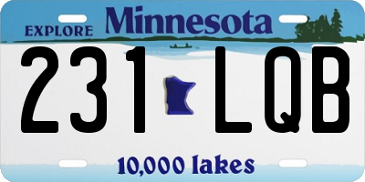 MN license plate 231LQB