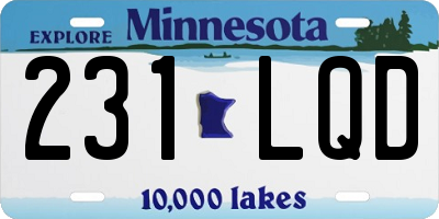 MN license plate 231LQD