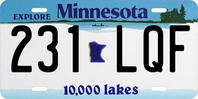 MN license plate 231LQF