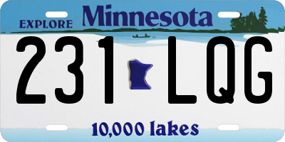 MN license plate 231LQG