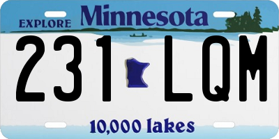 MN license plate 231LQM