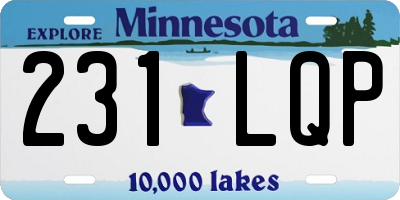 MN license plate 231LQP