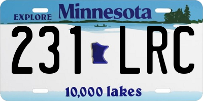 MN license plate 231LRC