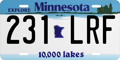 MN license plate 231LRF