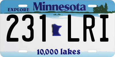 MN license plate 231LRI