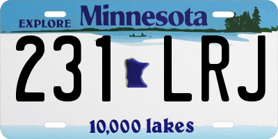 MN license plate 231LRJ