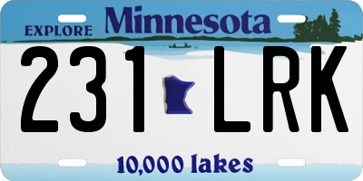 MN license plate 231LRK