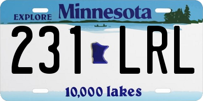 MN license plate 231LRL