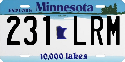 MN license plate 231LRM