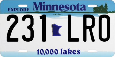 MN license plate 231LRO