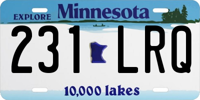 MN license plate 231LRQ