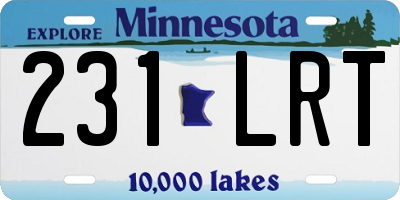 MN license plate 231LRT