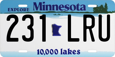 MN license plate 231LRU
