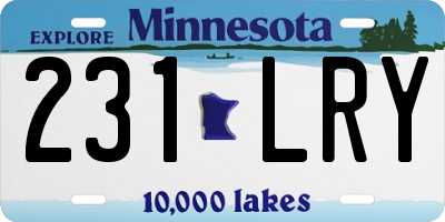 MN license plate 231LRY