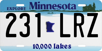 MN license plate 231LRZ