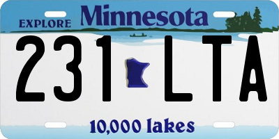 MN license plate 231LTA