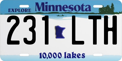MN license plate 231LTH
