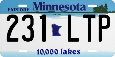 MN license plate 231LTP
