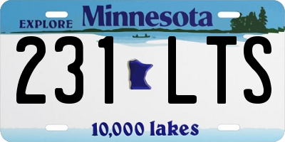 MN license plate 231LTS