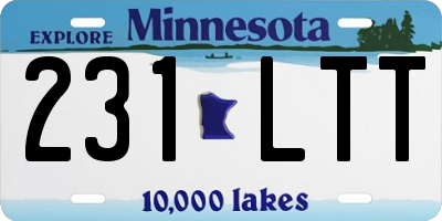 MN license plate 231LTT
