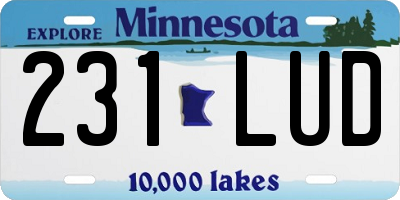 MN license plate 231LUD