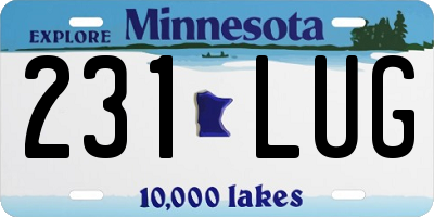 MN license plate 231LUG