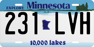 MN license plate 231LVH