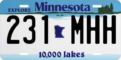 MN license plate 231MHH