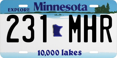 MN license plate 231MHR