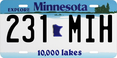 MN license plate 231MIH