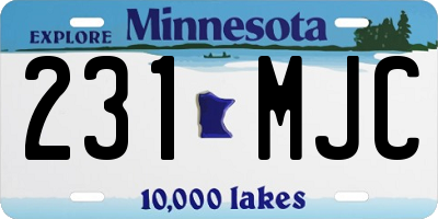 MN license plate 231MJC