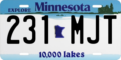 MN license plate 231MJT