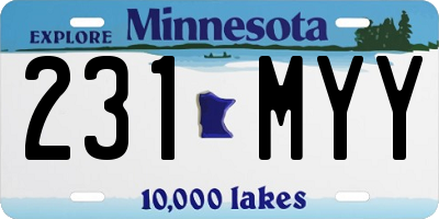 MN license plate 231MYY