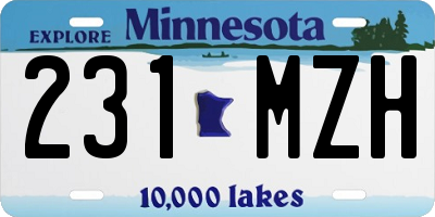 MN license plate 231MZH