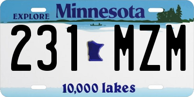 MN license plate 231MZM