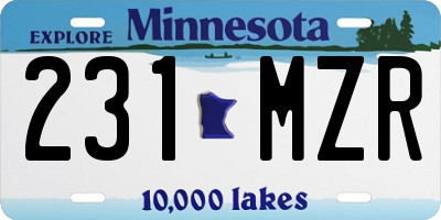 MN license plate 231MZR